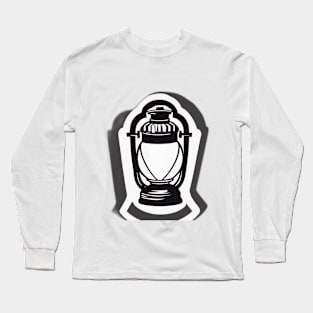 Lantern White Shadow Silhouette Anime Style Collection No. 411 Long Sleeve T-Shirt